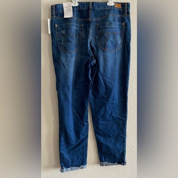 Seven7 Marilyn Boyfriend jeans relaxed high rise distressed size 12 Casual - Picture 4 of 7